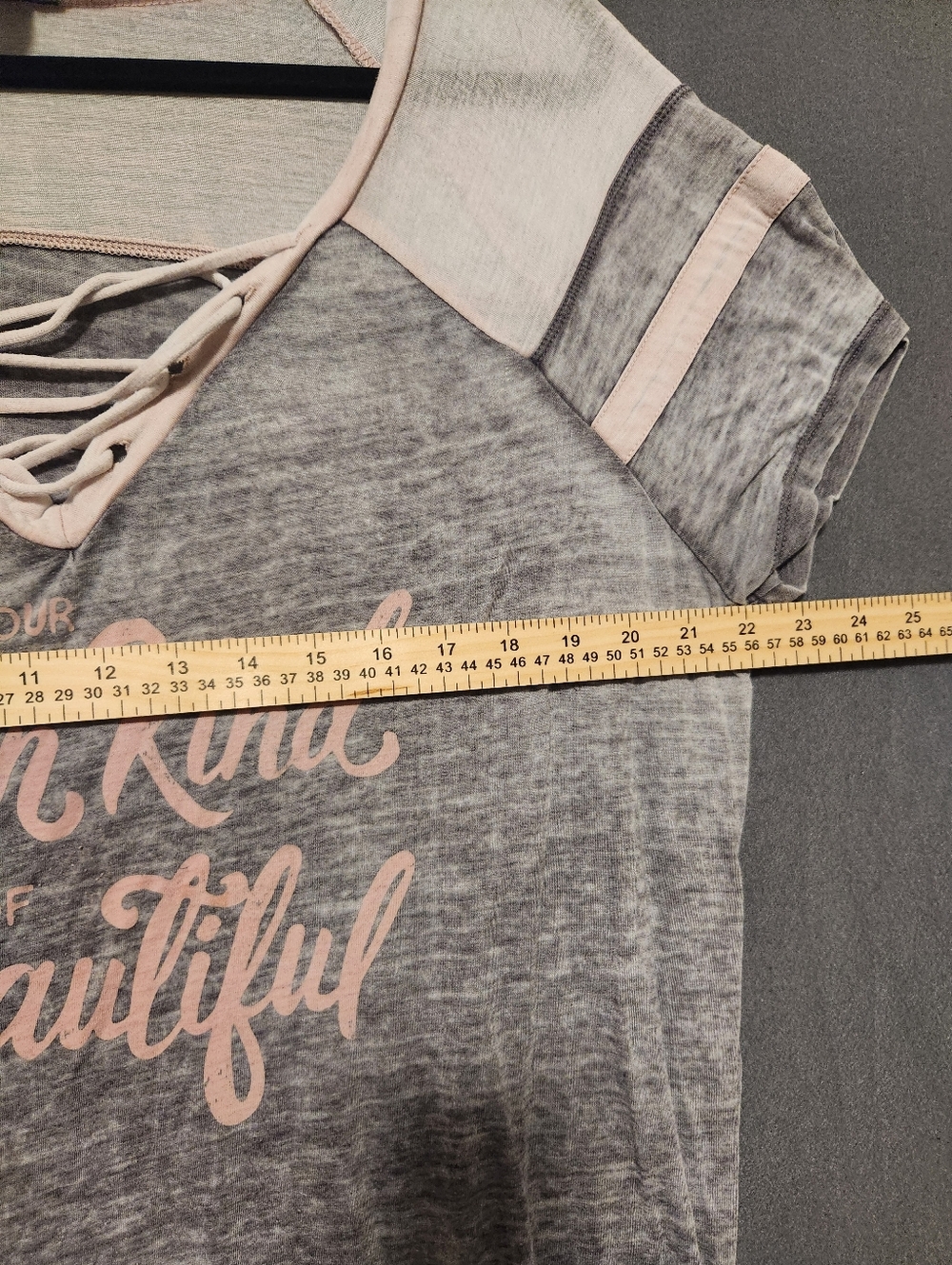 Torrid Shirt Women Size 1 Gray And Light Pink Lace Plus Size - Picture 8 of 11